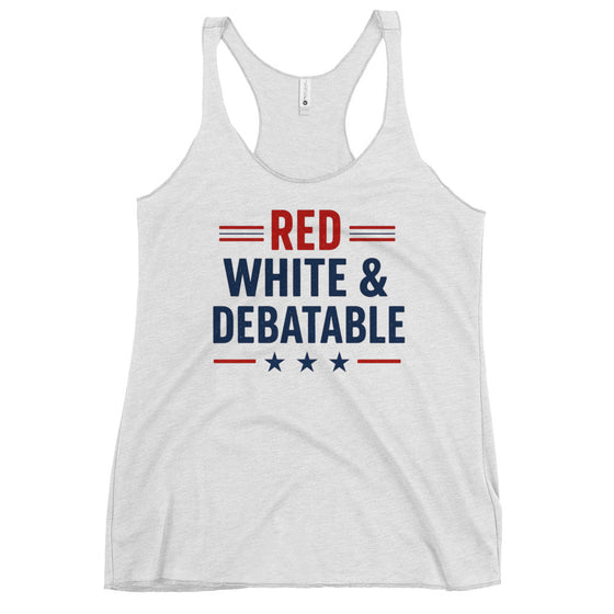 Red, White & Debatable Women's Tank